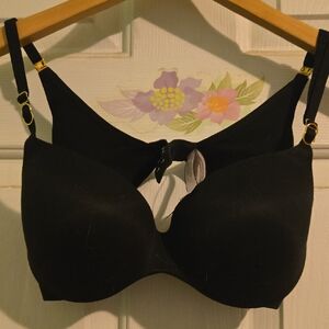 Victoria's Secret Black Bra with Gold Accents